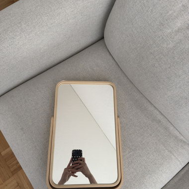 Miroir de table en bois