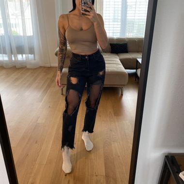 Mom Jeans schwarz