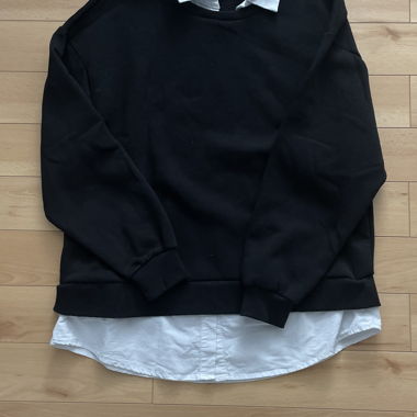 Felpa con camicia integrata
