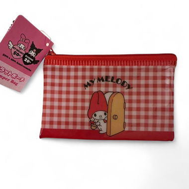 my melody, sanrio wallet, mini case with zipper