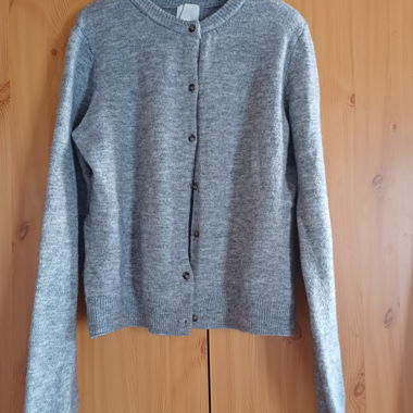 Cardigan in maglia grigio