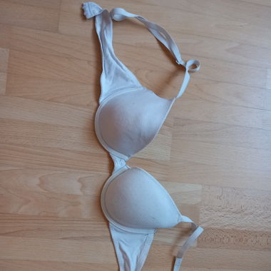 White + grey bra