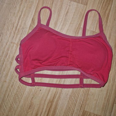 red backless bra  