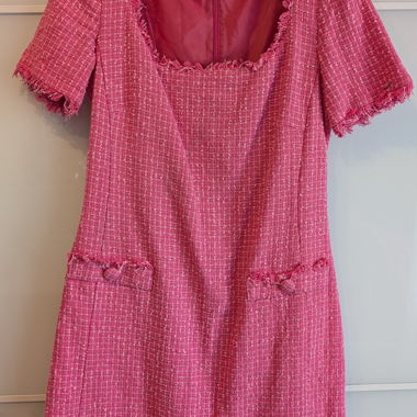 Pink tweed dress