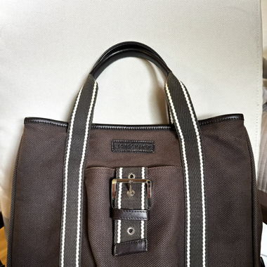 Sac Longchamp en tissu - marron