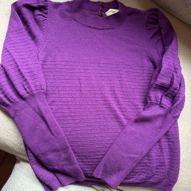 Pull en maille texturée violet