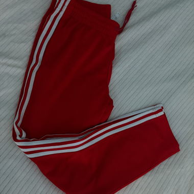 Red Adidas Tracksuit Bottoms