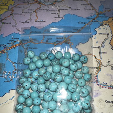 Blue Turquoise Stone Beads 8mm