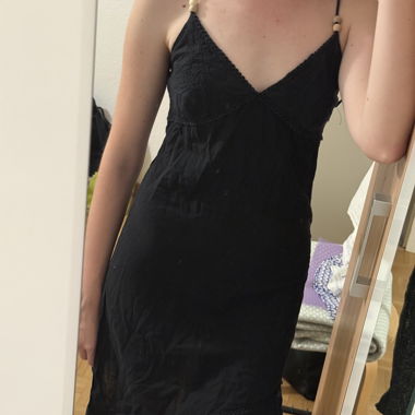 Black slip dress