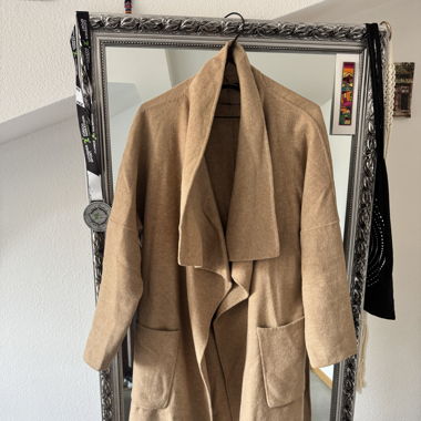 Beige zara coat