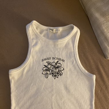 weisses Top mit Aufdruck