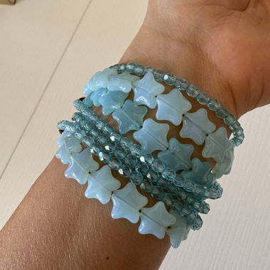 Bracelet étoiles turquoise