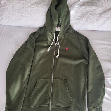 Levi's Hoodie mit Reisverschluss olive-grün