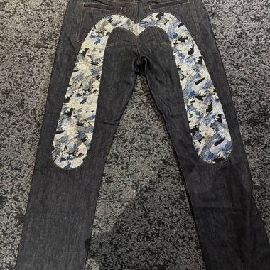 Evisu Jeans Size M Y2K Baggy Denim Vintage Rare