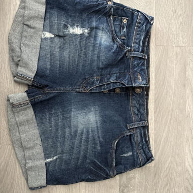 Short in jeans blu scuro