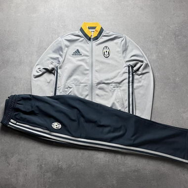 Adidas Juventus Tracksuit Grau Schwarz Größe S