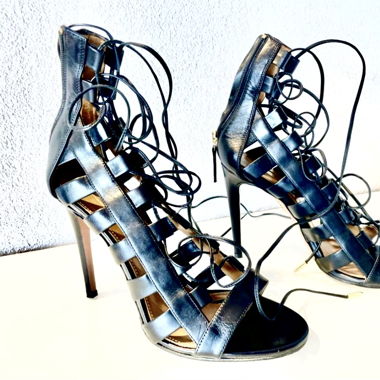 Magnifique Escarpins Aquazzura en cuir noir Neuves