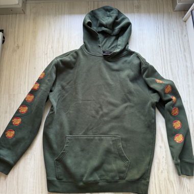 Santa Cruz Hoodie Sweatshirt, Army Green, Size S/M
