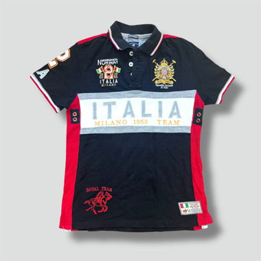 Vintage Italia Milano embroidered polo   