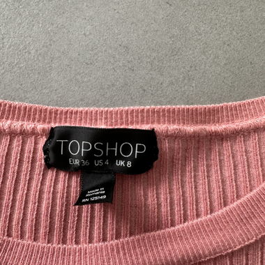 Topshop Pink Ripp-Top