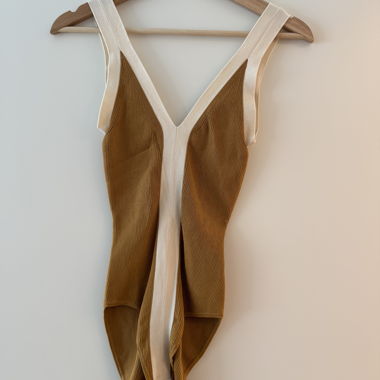 Ribbed one-piece bodysuit