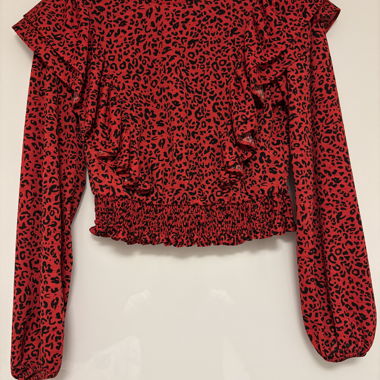 Leo Print Bluse