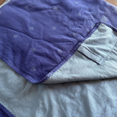 Blue baby wrap with star pattern