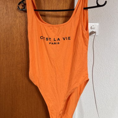 Orange SHEIN Bodysuit