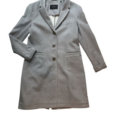 Grey OPUS Coat with Notch Collar