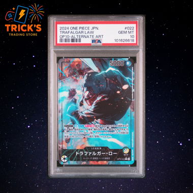 One Piece JPN Trafalgar Law OP10-022 PSA 10