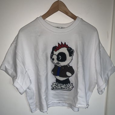 Crop/ t-shirt panda punk