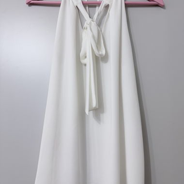 Blusa in chiffon bianco