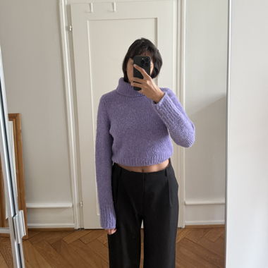 Pull en laine violet