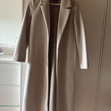 Cappotto lungo beige Zara