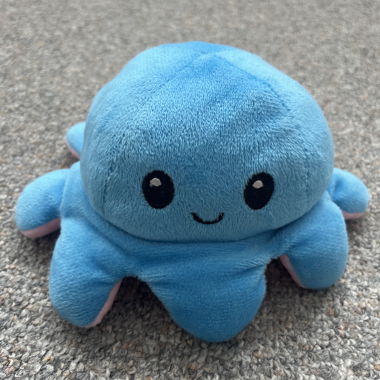 blau/rosa Oktopus - Pluschtier