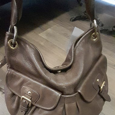Sac en cuir Miu Miu marron