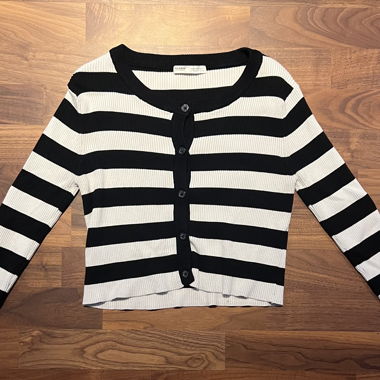 Striped Pull&Bear Cardigan black and white M