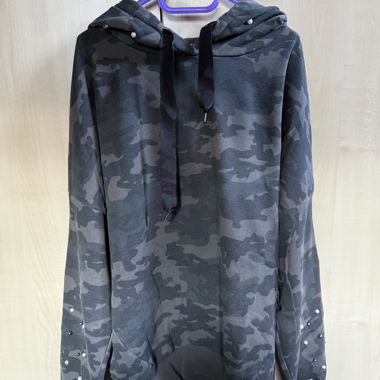 Pimkie Camo Hoodie mit Perlen, Gr. L
