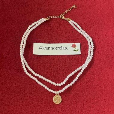 Pearl Coin Choker Necklace