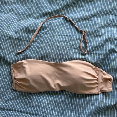 Top bikini bandeau rosa