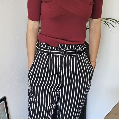 Pantalon léger Calvin Klein à rayures 