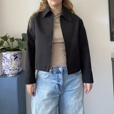 Veste légère élégante Mango noire T. S