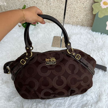 Borsa a tracolla Coach marrone, medium, schoolbag!