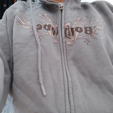 Hoodie zippé gris Bershka taille S