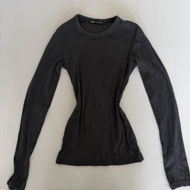 vintage Zara ribbed long-sleeve top