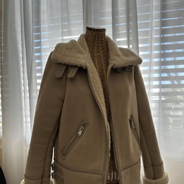 Blouson aviator beige