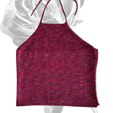 Y2K Knit Halter Crop