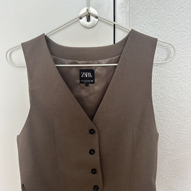 Gilet Zara a righe marroni