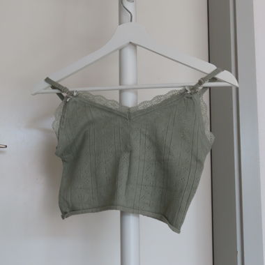 Top corto verde XS