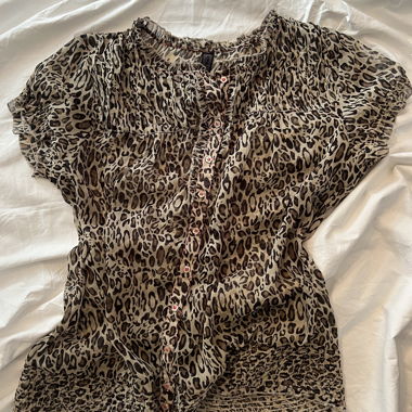 Blusa con Stampa Leopardo y2k
